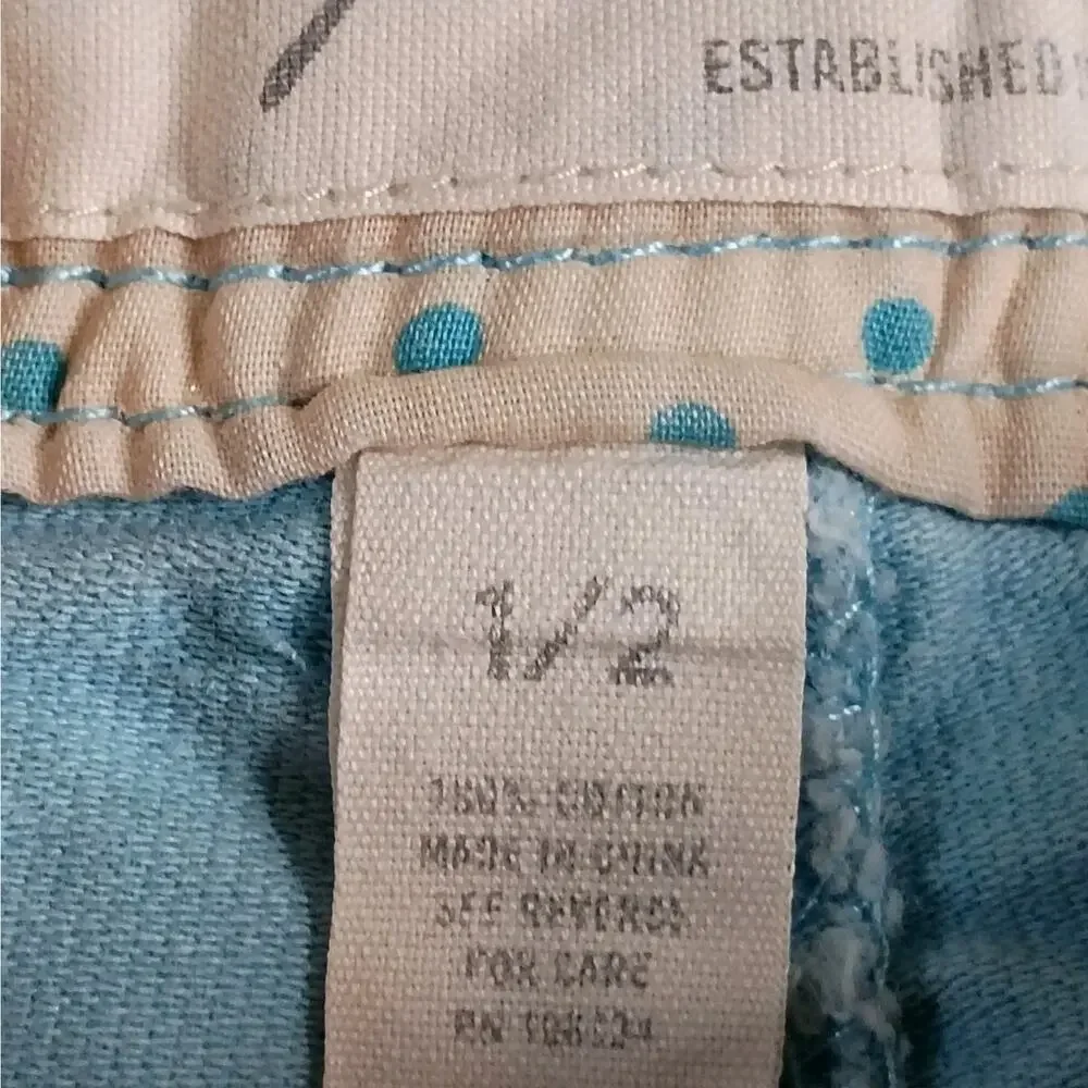 Aeropostale Shorts Juniors Womens Size 1/2 Light Blue Cotton Utility Pockets
